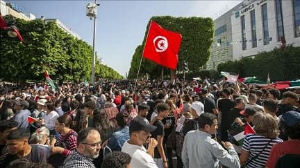 تیونس میں یمنی مزاحمت کی حمایت میں ریلی، صنعاء کے ساتھ یکجہتی کا اظہار